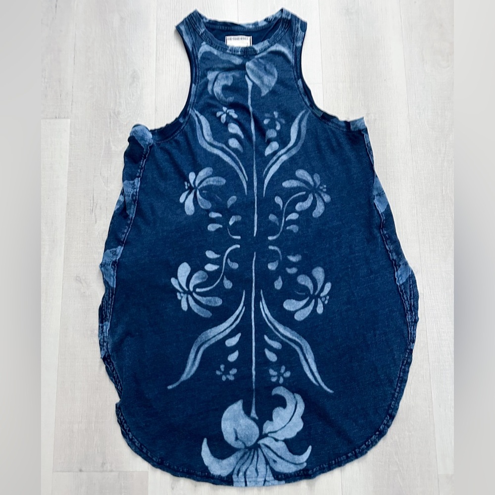 NWOT Free People We The Free Lilah Tank Tunic in Indigo Size Small - Picture 3 of 10